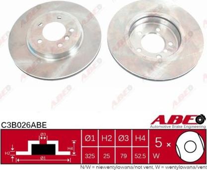 ABE C3B026ABE - Bremžu diski www.autospares.lv