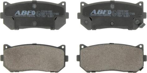 ABE C20301ABE - Тормозные колодки, дисковые, комплект www.autospares.lv