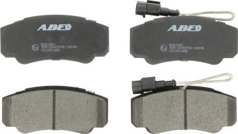 ABE C21051ABE - Тормозные колодки, дисковые, комплект www.autospares.lv