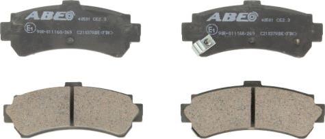 ABE C21037ABE - Тормозные колодки, дисковые, комплект www.autospares.lv