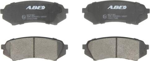 ABE C22017ABE - Brake Pad Set, disc brake www.autospares.lv