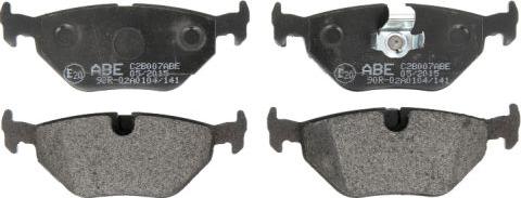 ABE C2B007ABE - Brake Pad Set, disc brake www.autospares.lv