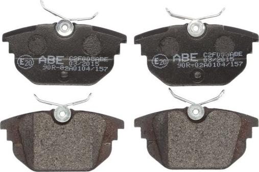 ABE C2F005ABE - Тормозные колодки, дисковые, комплект www.autospares.lv