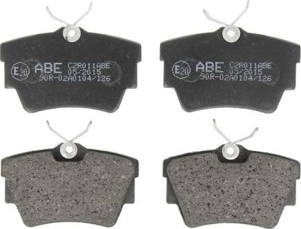 ABE C2R011ABE - Brake Pad Set, disc brake www.autospares.lv