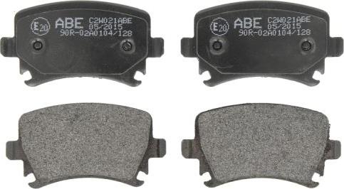 ABE C2W021ABE - Тормозные колодки, дисковые, комплект www.autospares.lv