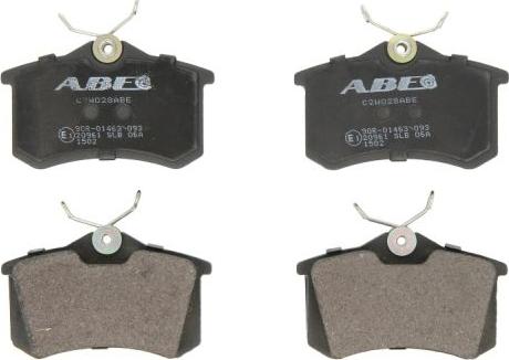 ABE C2W028ABE - Тормозные колодки, дисковые, комплект www.autospares.lv