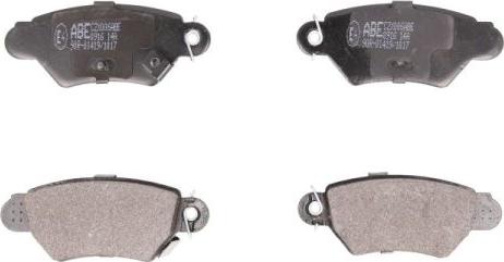 ABE C2X006ABE - Тормозные колодки, дисковые, комплект www.autospares.lv