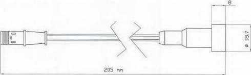 ABEX FAI205 - Indikators, Bremžu uzliku nodilums www.autospares.lv