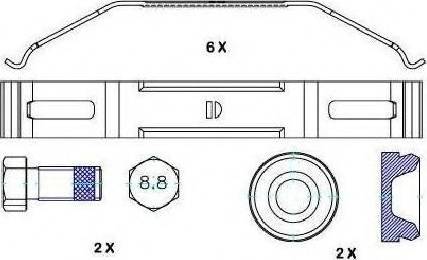 ABEX G6960 - Bremžu uzliku kompl., Disku bremzes www.autospares.lv