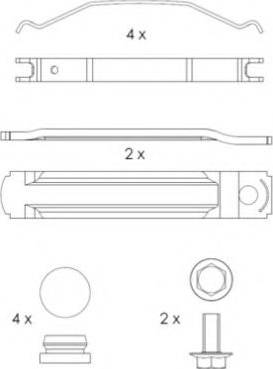 ABEX G6887 - Bremžu uzliku kompl., Disku bremzes autospares.lv