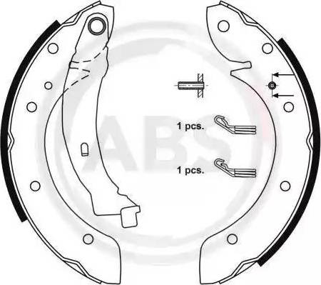 A.B.S. 9065 - Bremžu loku komplekts www.autospares.lv