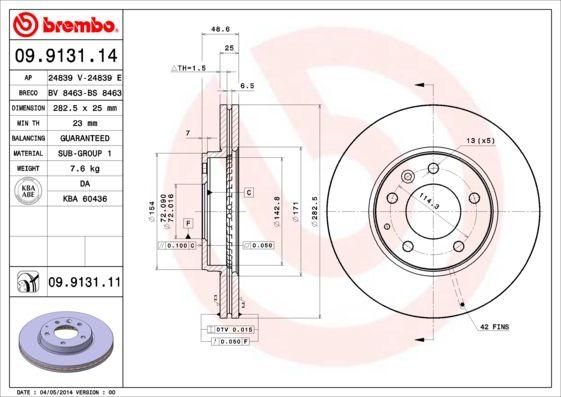 A.B.S. 09.9131.11 - Bremžu diski www.autospares.lv