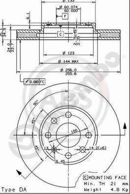 A.B.S. 09.7628.11 - Bremžu diski autospares.lv