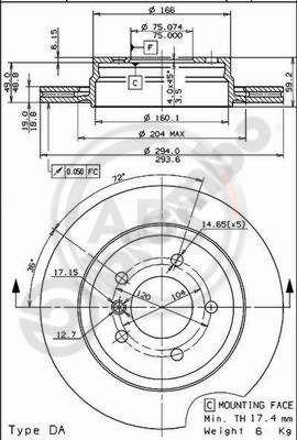 A.B.S. 09.7720.11 - Bremžu diski www.autospares.lv