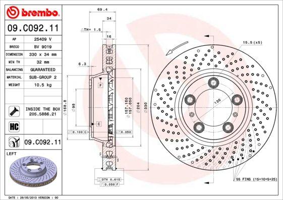 A.B.S. 09.C092.11 - Bremžu diski www.autospares.lv