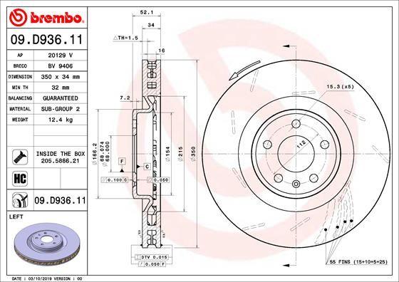 A.B.S. 09.D936.11 - Bremžu diski www.autospares.lv