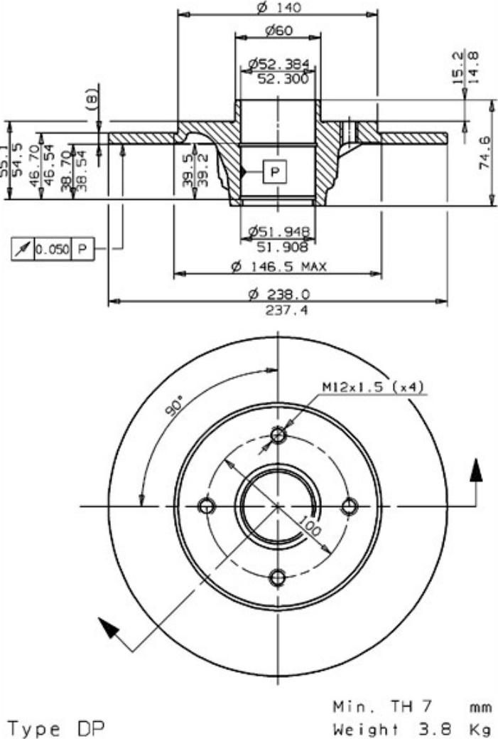 A.B.S. 08.5834.10 - Bremžu diski autospares.lv