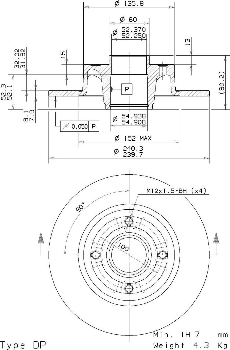 A.B.S. 08.A141.10 - Bremžu diski www.autospares.lv