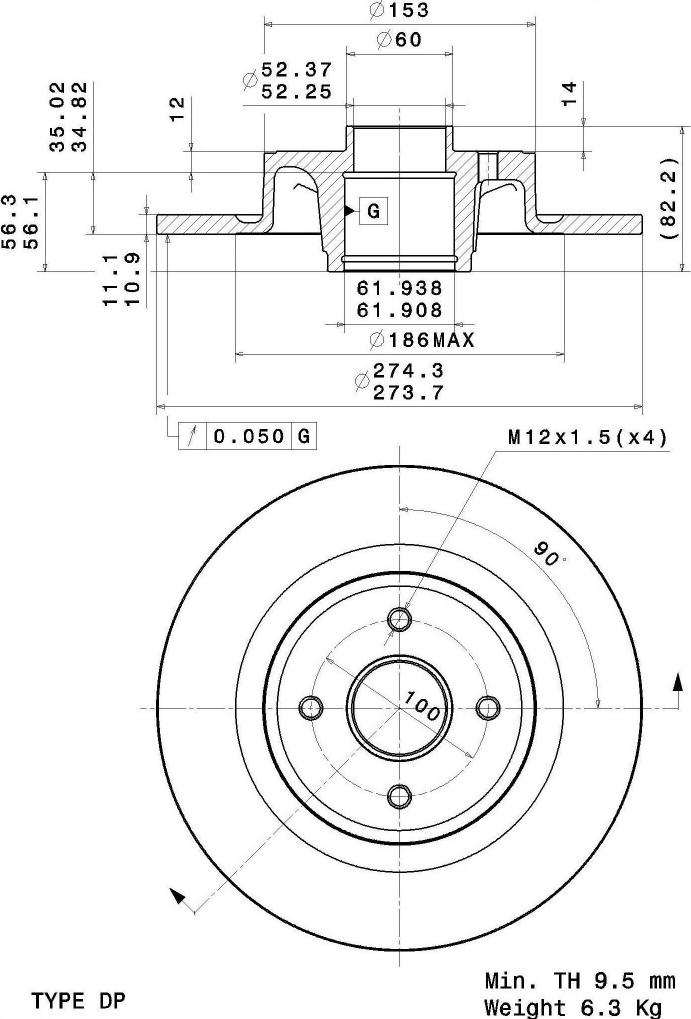 A.B.S. 08.A238.10 - Bremžu diski www.autospares.lv