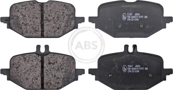 A.B.S. 35407 - Bremžu uzliku kompl., Disku bremzes www.autospares.lv