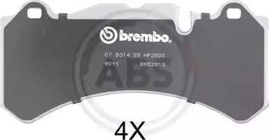 A.B.S. 35008S - Bremžu uzliku kompl., Disku bremzes www.autospares.lv