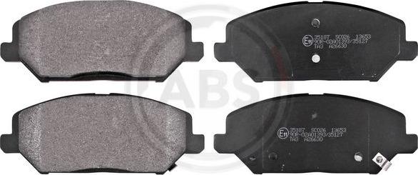 A.B.S. 35187 - Тормозные колодки, дисковые, комплект www.autospares.lv