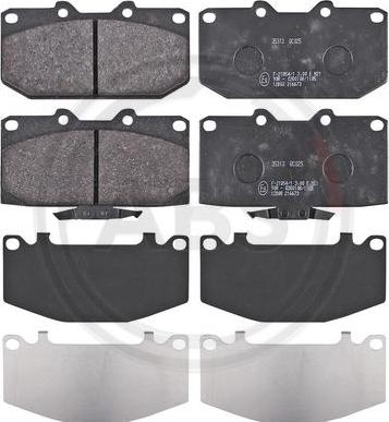 A.B.S. 35313 - Brake Pad Set, disc brake www.autospares.lv