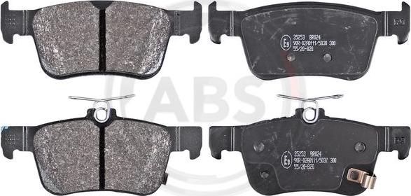 A.B.S. 35253 - Bremžu uzliku kompl., Disku bremzes www.autospares.lv