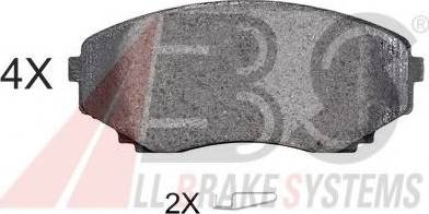 A.B.S. 36995 OE - Brake Pad Set, disc brake www.autospares.lv