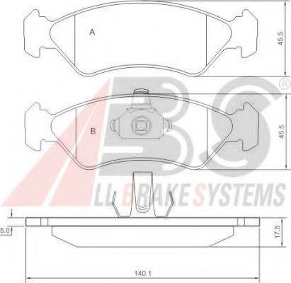 A.B.S. 36996 OE - Bremžu uzliku kompl., Disku bremzes www.autospares.lv