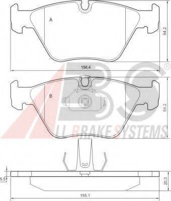 A.B.S. 36998 OE - Bremžu uzliku kompl., Disku bremzes www.autospares.lv