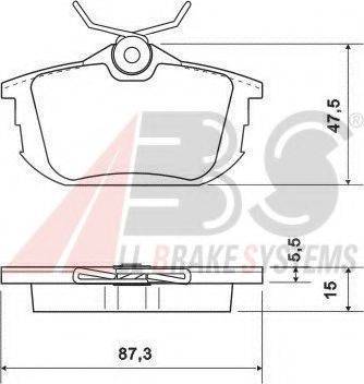 A.B.S. 36950 OE - Brake Pad Set, disc brake www.autospares.lv