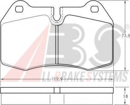 A.B.S. 36958 OE - Bremžu uzliku kompl., Disku bremzes www.autospares.lv