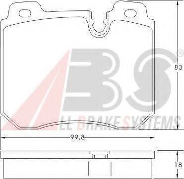 A.B.S. 36952 OE - Bremžu uzliku kompl., Disku bremzes www.autospares.lv