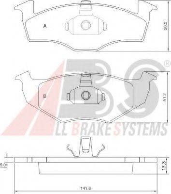 A.B.S. 36969 OE - Тормозные колодки, дисковые, комплект www.autospares.lv