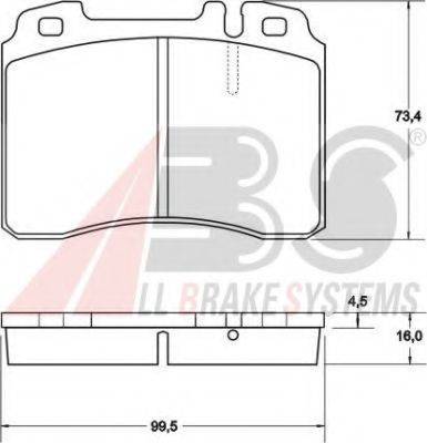 A.B.S. 36904 OE - Bremžu uzliku kompl., Disku bremzes www.autospares.lv