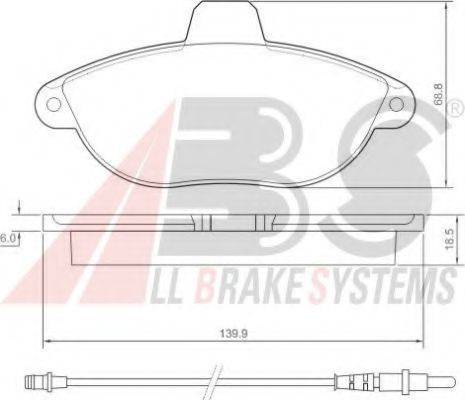 A.B.S. 36911 OE - Bremžu uzliku kompl., Disku bremzes www.autospares.lv