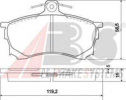 A.B.S. 36918 OE - Brake Pad Set, disc brake www.autospares.lv