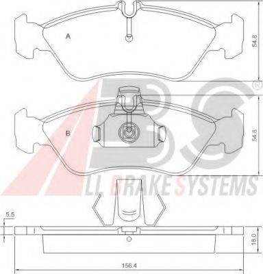 A.B.S. 36913 OE - Bremžu uzliku kompl., Disku bremzes www.autospares.lv