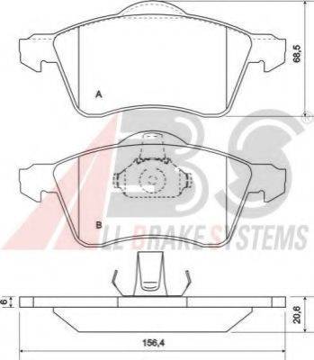 A.B.S. 36986 OE - Bremžu uzliku kompl., Disku bremzes www.autospares.lv