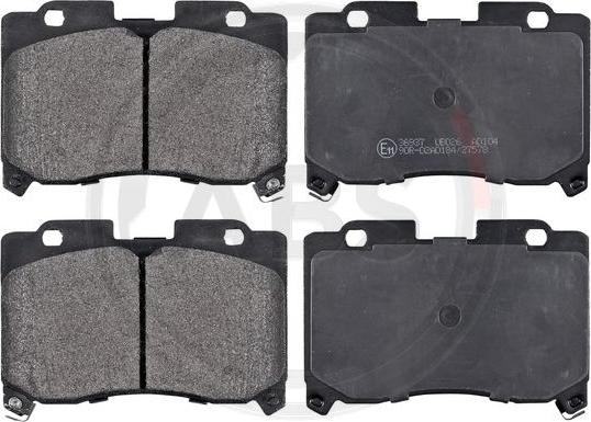 A.B.S. 36937 - Brake Pad Set, disc brake www.autospares.lv