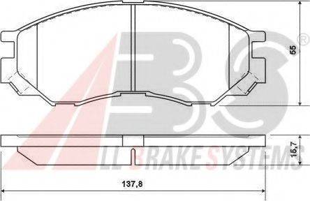 A.B.S. 36925 OE - Bremžu uzliku kompl., Disku bremzes www.autospares.lv