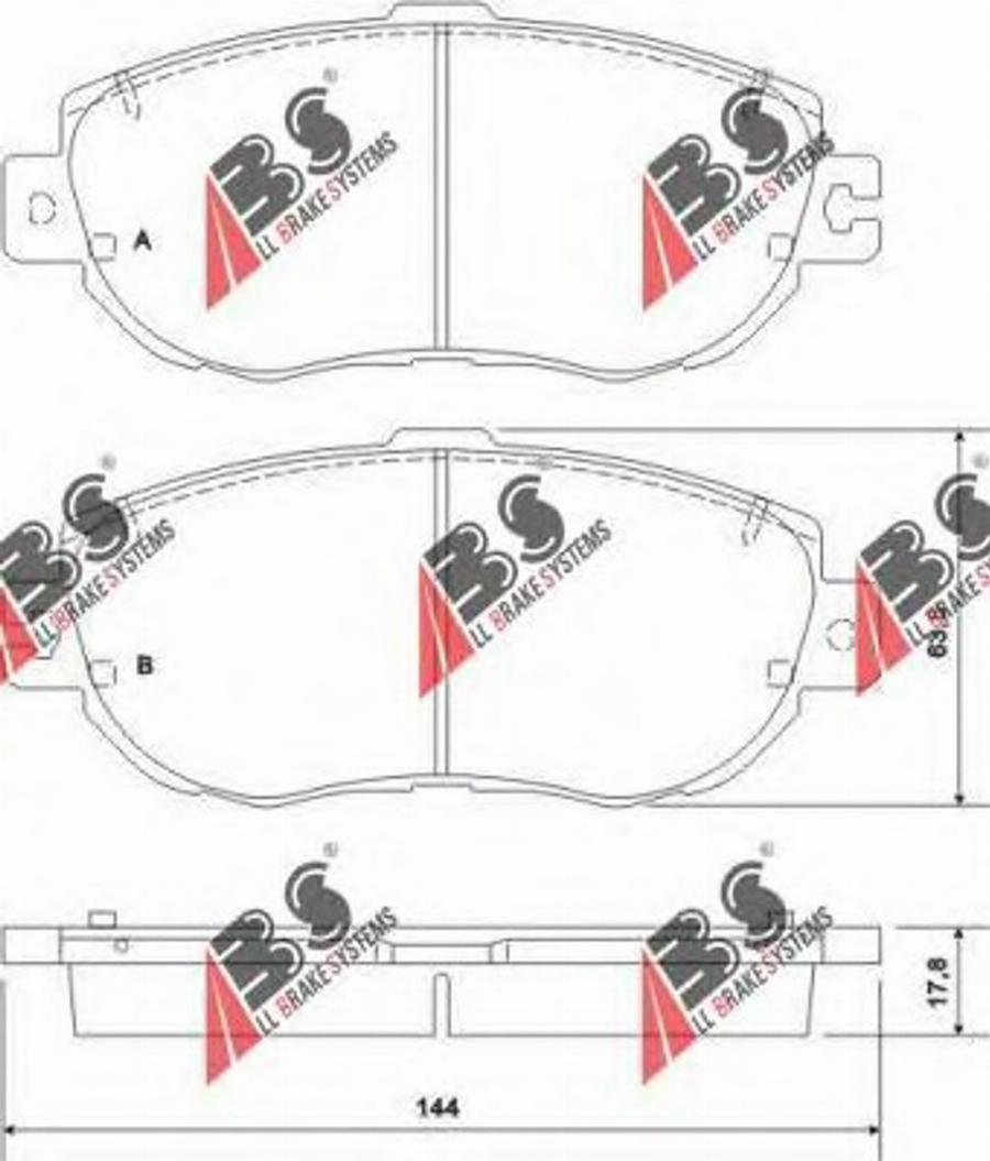 A.B.S. 36920OE - Bremžu uzliku kompl., Disku bremzes www.autospares.lv