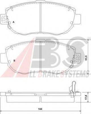 A.B.S. 36923 OE - Тормозные колодки, дисковые, комплект www.autospares.lv