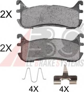 A.B.S. 36927 OE - Bremžu uzliku kompl., Disku bremzes www.autospares.lv