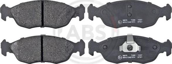 A.B.S. 36978 - Тормозные колодки, дисковые, комплект www.autospares.lv