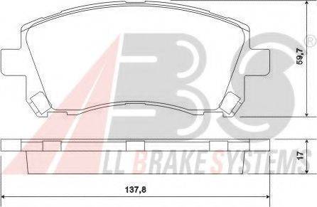 A.B.S. 36972 OE - Bremžu uzliku kompl., Disku bremzes www.autospares.lv