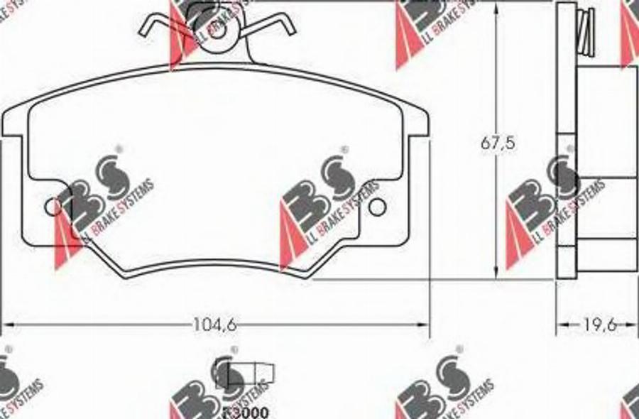 A.B.S. 36491 - Bremžu uzliku kompl., Disku bremzes www.autospares.lv