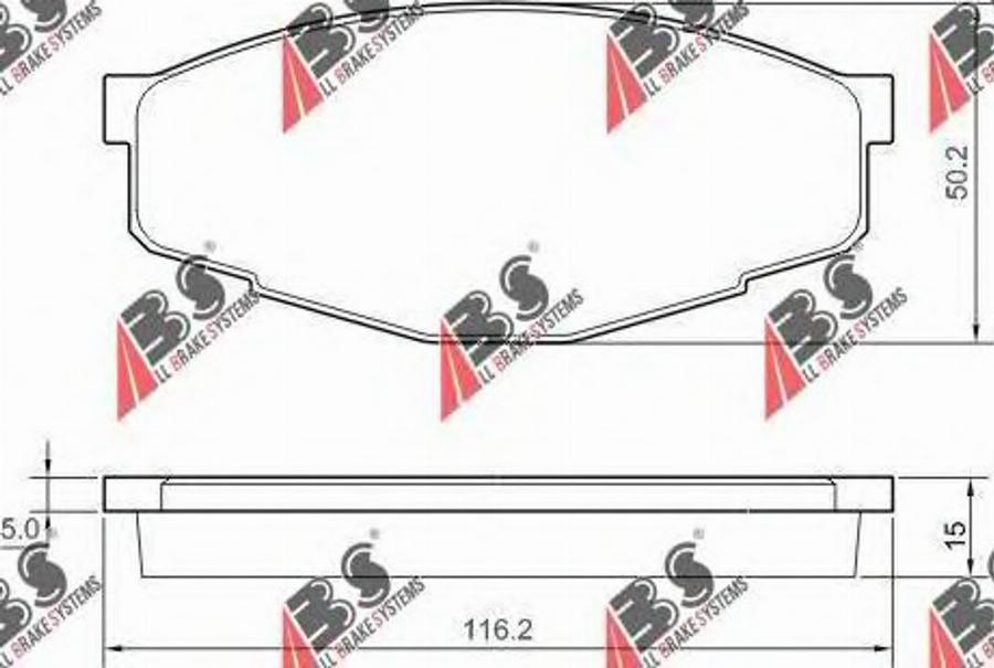 A.B.S. 36460 - Bremžu uzliku kompl., Disku bremzes www.autospares.lv