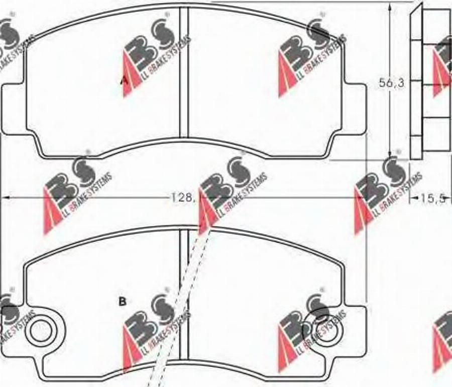 A.B.S. 36415 - Тормозные колодки, дисковые, комплект www.autospares.lv